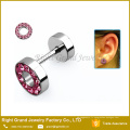 Acier inoxydable chirurgical 316L multi-strass Jeweled Faux Plugs Piercings